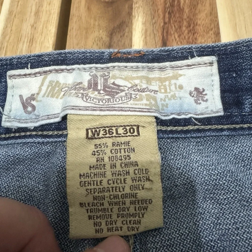 Vintage Victorious Jeans Mens 36x30 LA Dodgers‎ Baggy Hip Hop Streetwear Y2K
